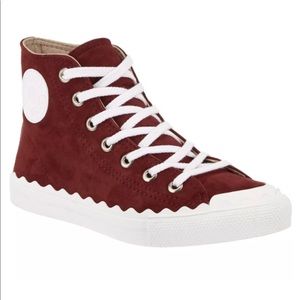 Chloe red Kyle high top sneakers
